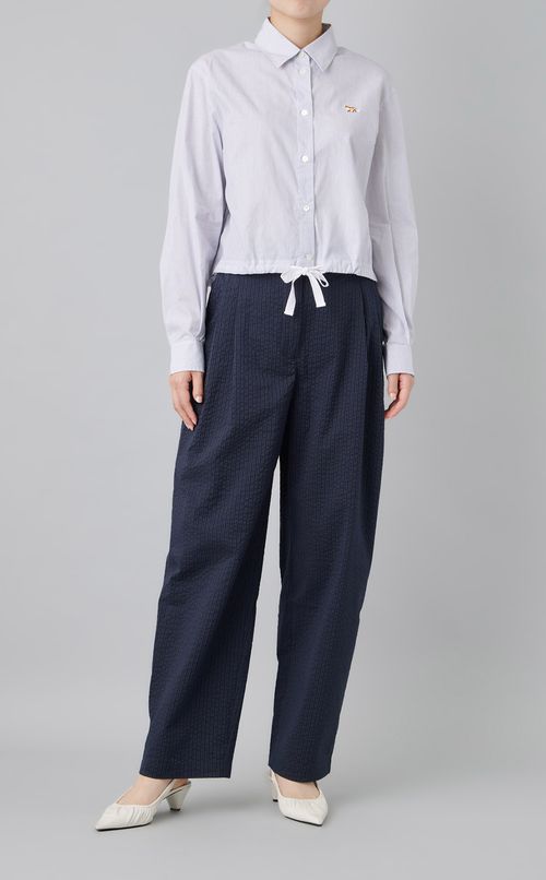 ストライプタックリラックスパンツ