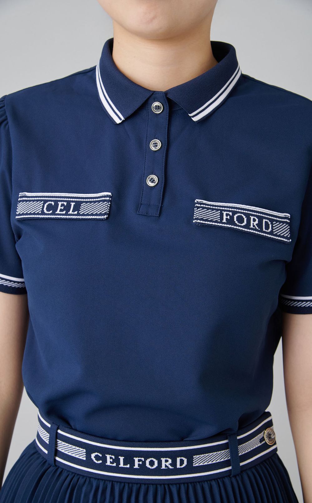 【手洗い可】ロゴジャガードカノコポロシャツ