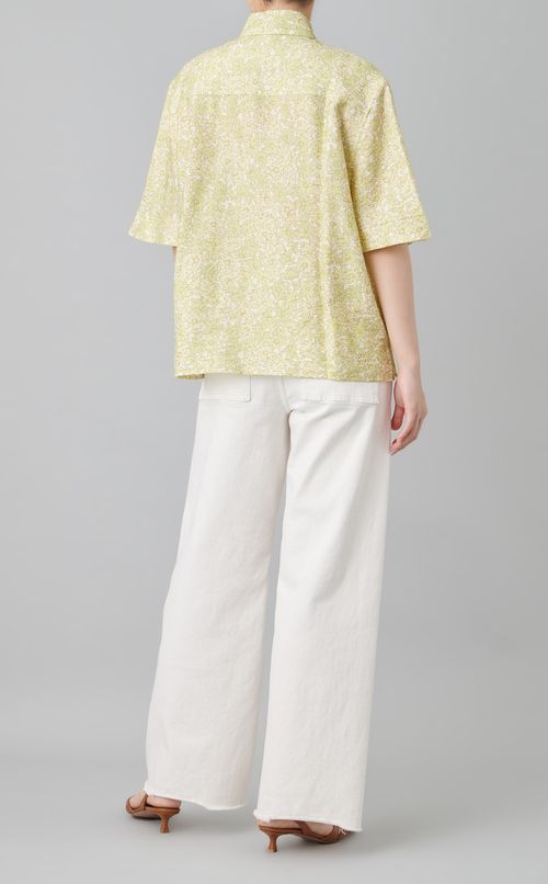 フラワープリントボキシーシャツ