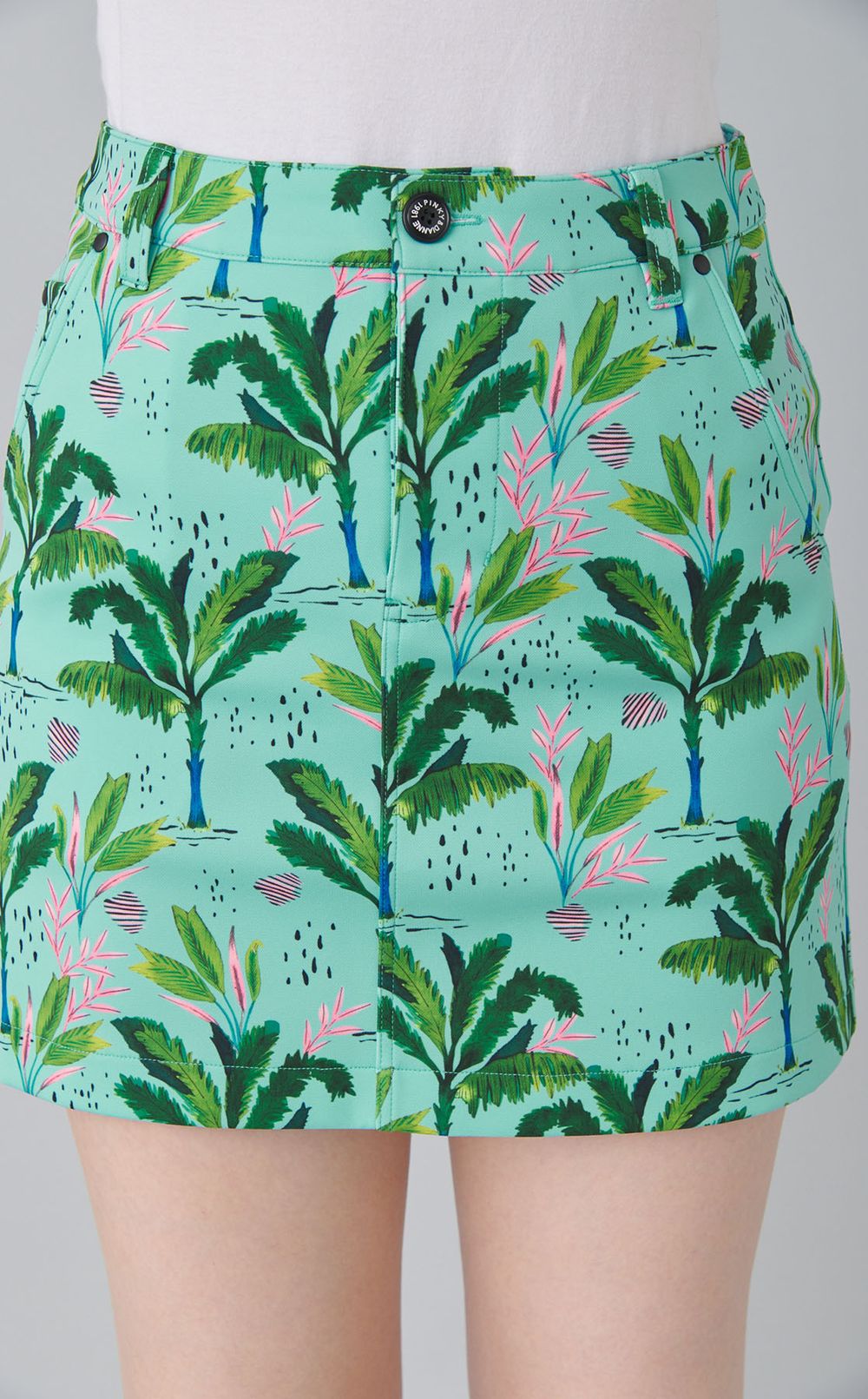 【手洗い可】パームツリープリントスカート