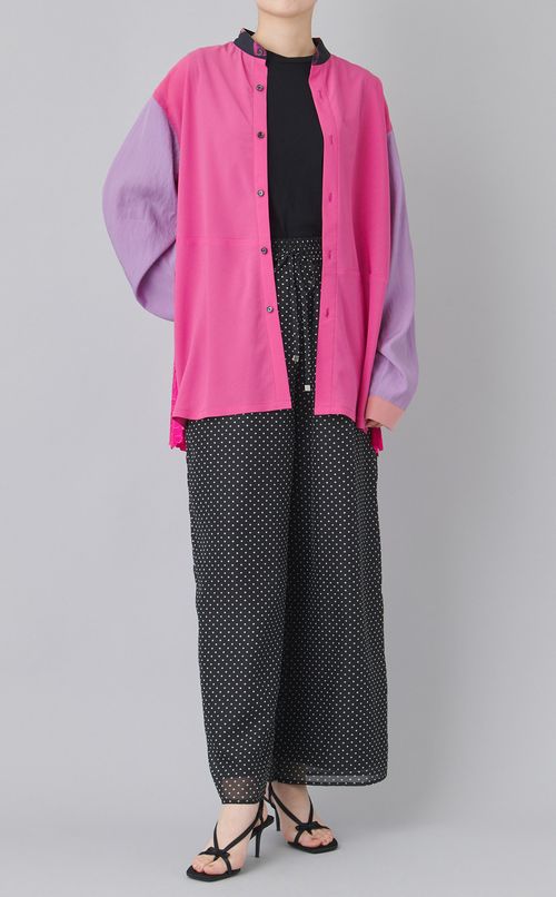 【reADdress】リメイクスタンドカラーシャツ