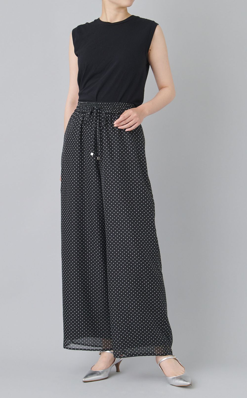 ドットプリントイージーパンツ