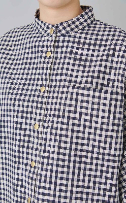 コットンツイルチェックシャツジャケット