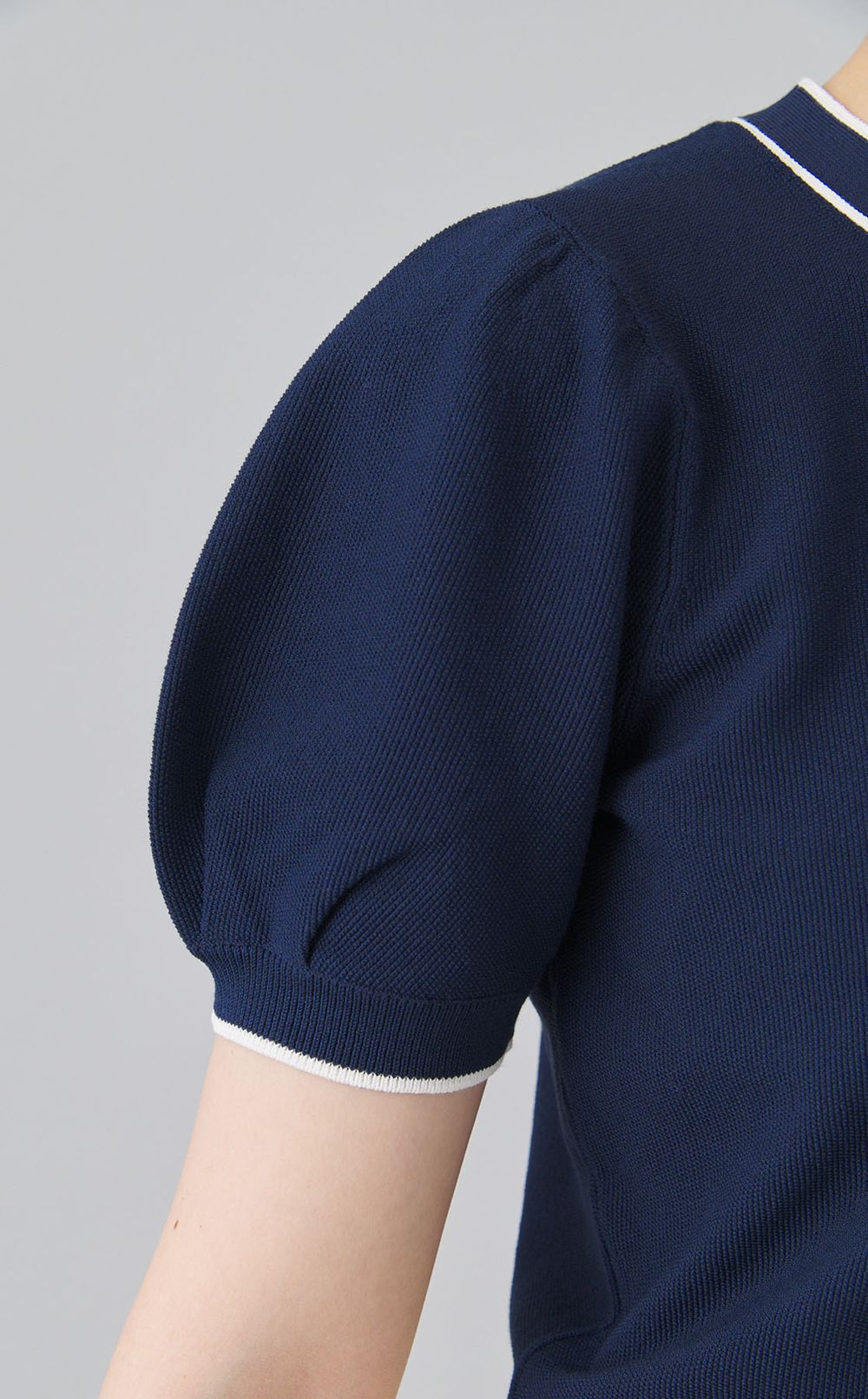 【手洗い可】ボウタイニットプルオーバー