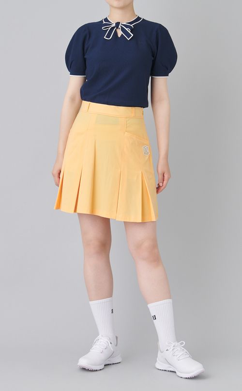 【手洗い可】タックデザインミニスカート