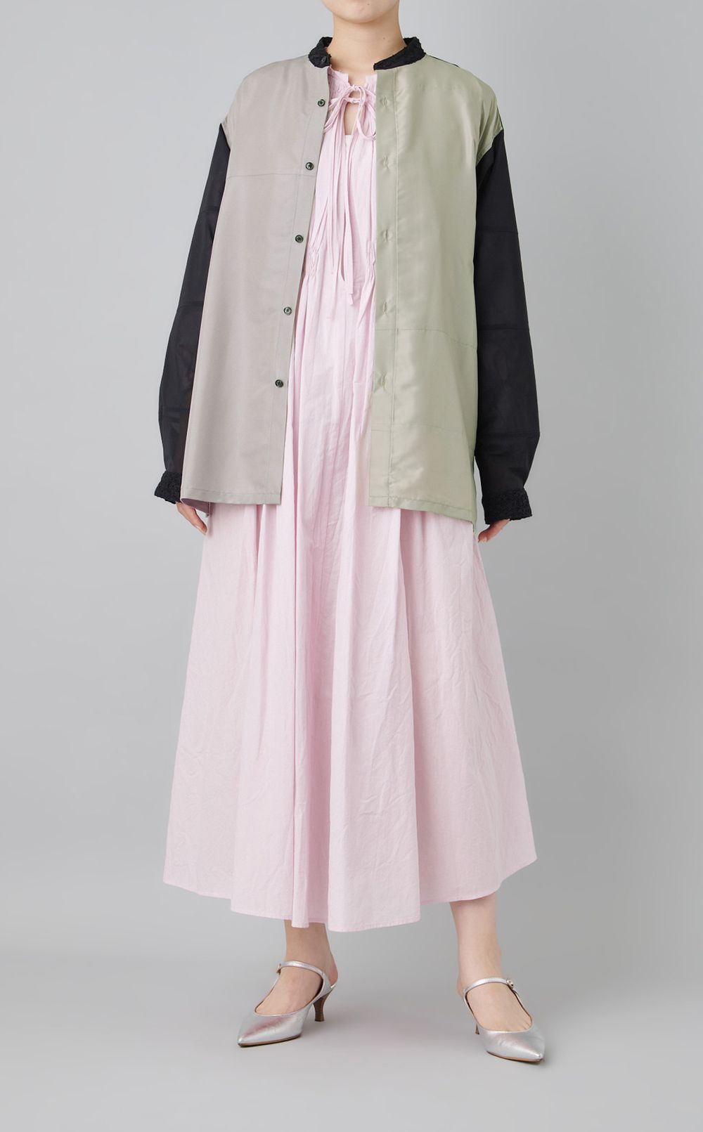 【reADdress】リメイクスタンドカラーシャツ