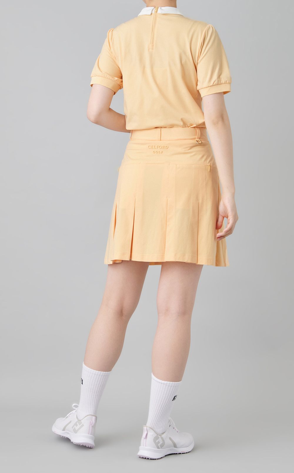 【手洗い可】衿付きラインストーントップス