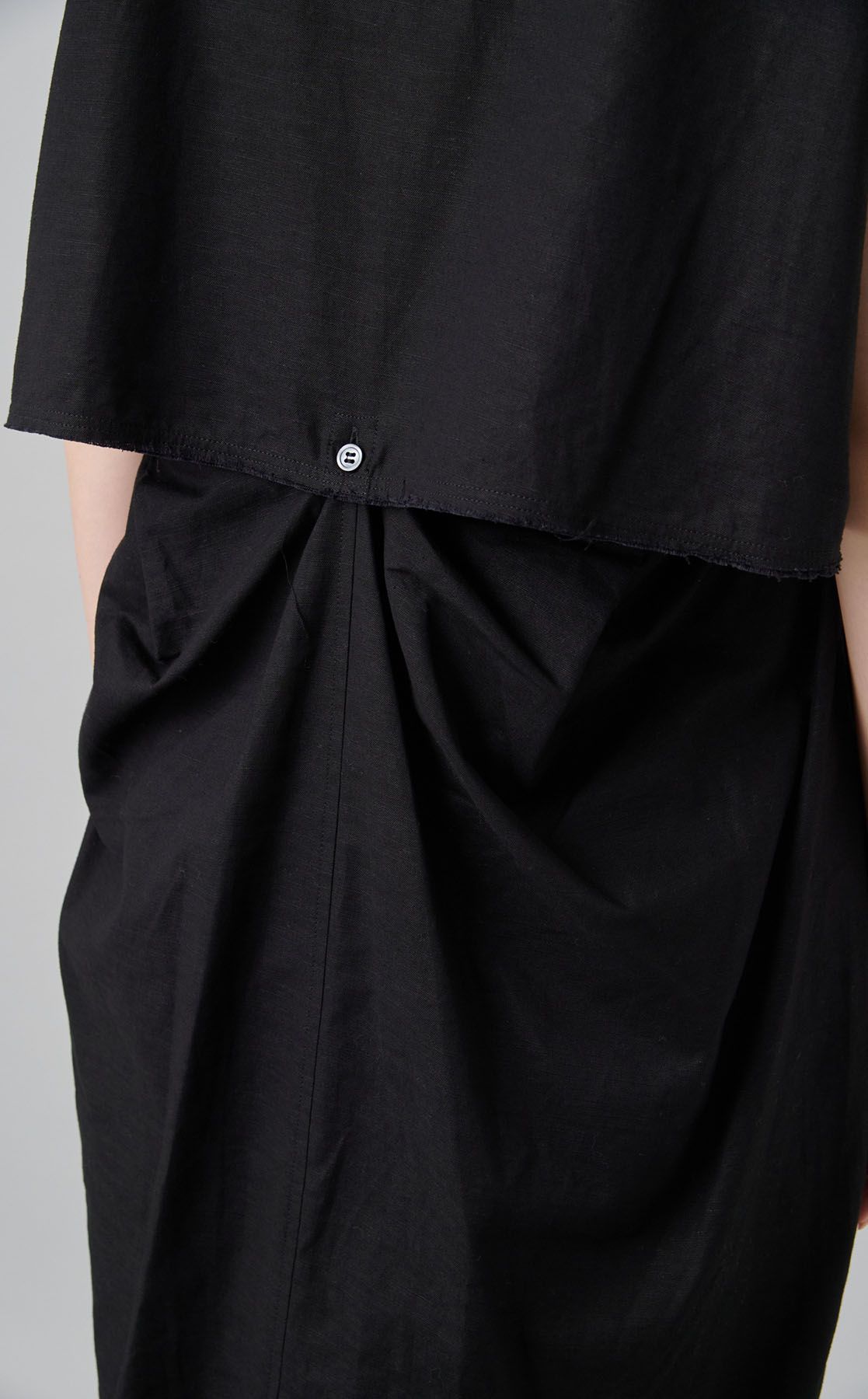 styling/｜オープンバックリネンシャツワンピース
