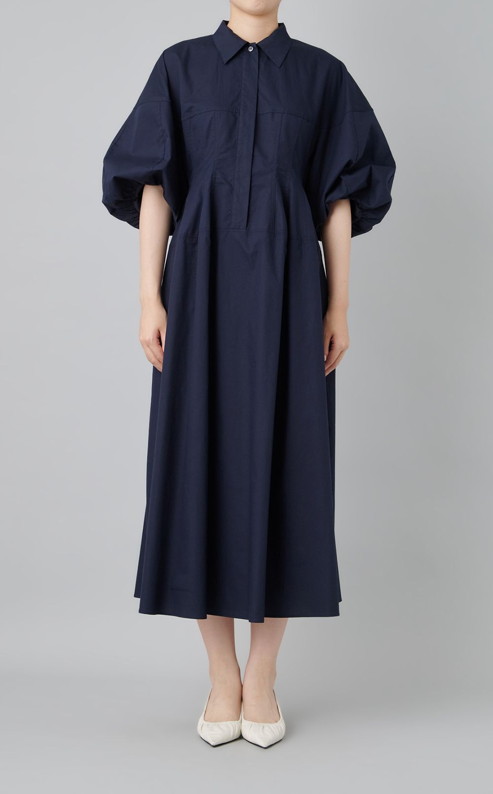 ウエストデザインボリュームワンピース