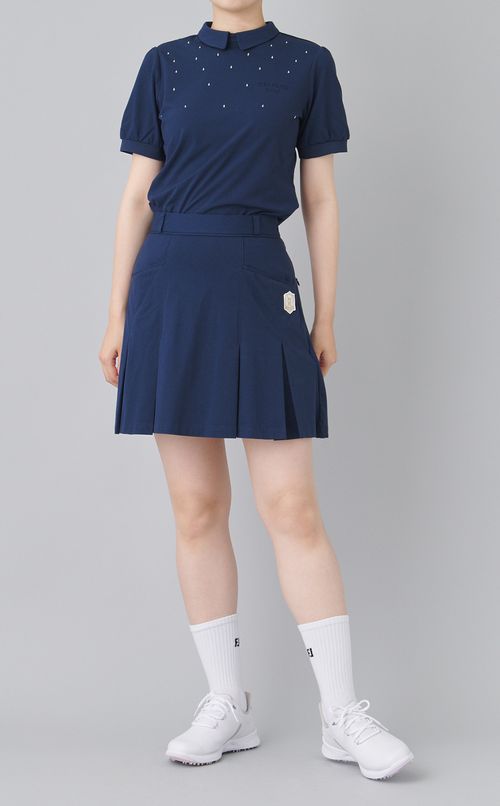 【手洗い可】タックデザインミニスカート