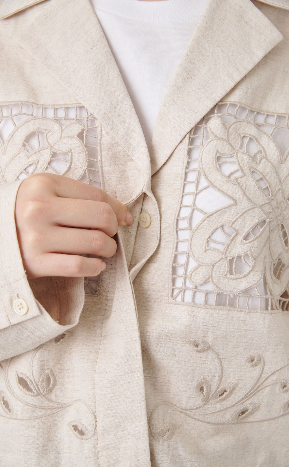エンブロイダリーシャツジャケット