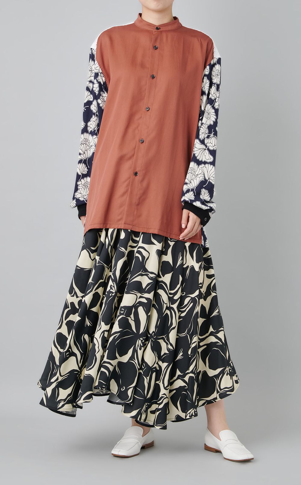 【reADdress】リメイクスタンドカラーシャツ