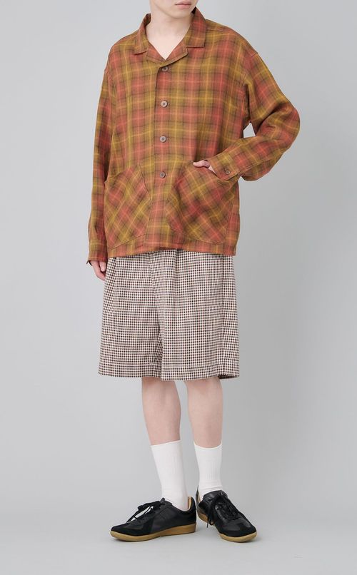 ヘンプチェックシャツジャケット