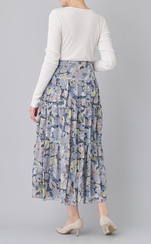 フラワーシフォンスカート