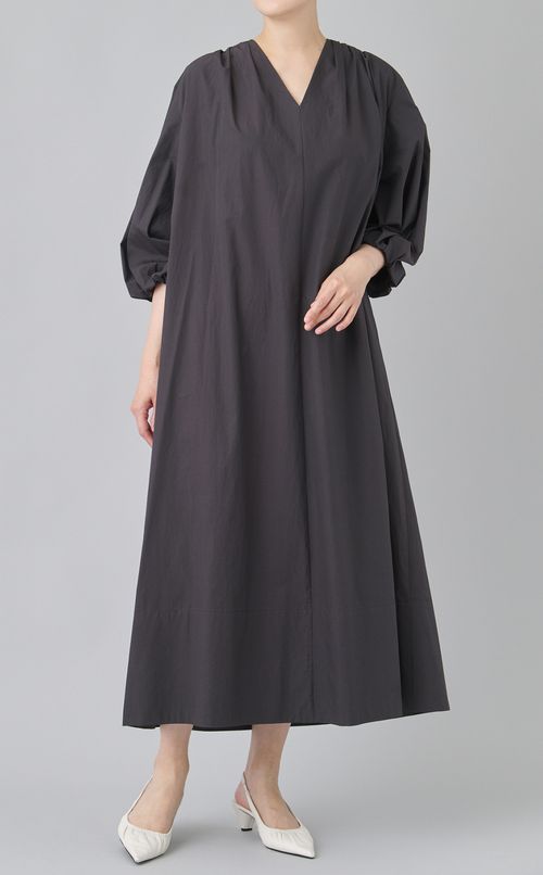 Aラインパフスリーブワンピース