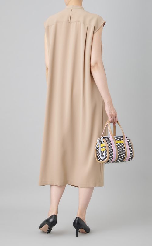 バンドカラードレープワンピース