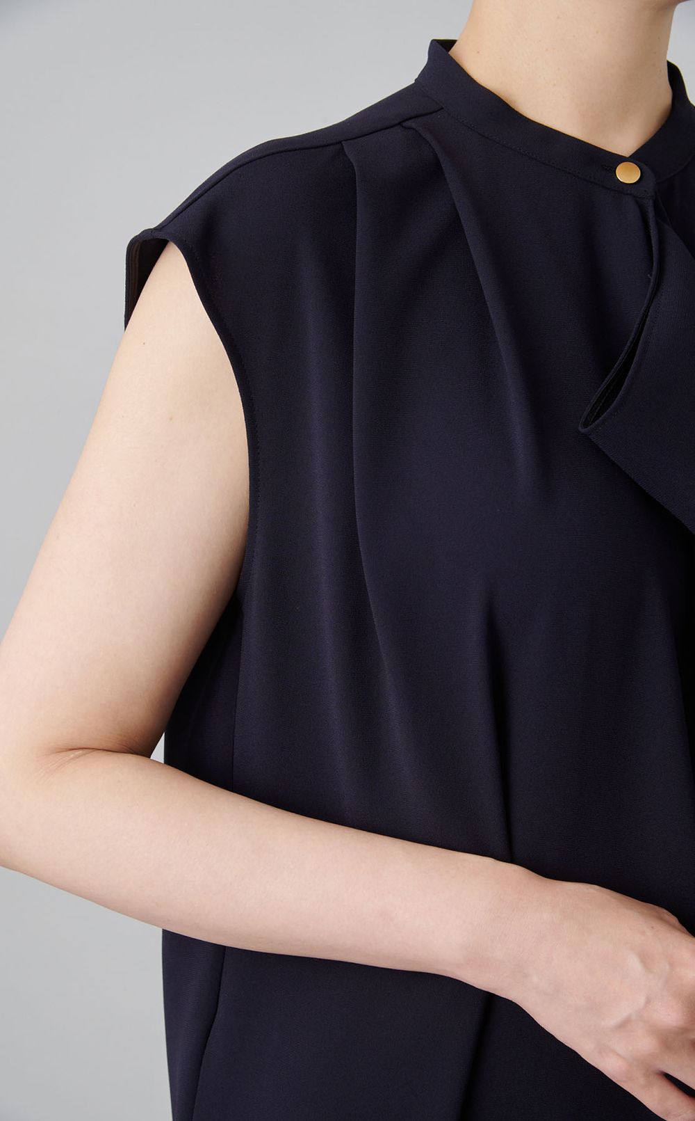 バンドカラードレープワンピース