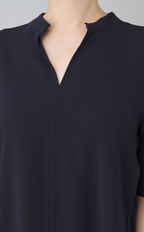 サテンジョーゼットプルオーバーブラウス