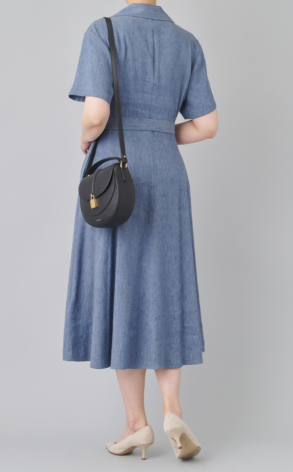 Theory｜ライトデニムオープンカラーワンピース