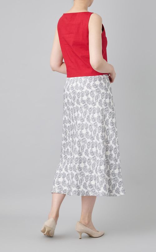 リネンスクープネッククロップトップ