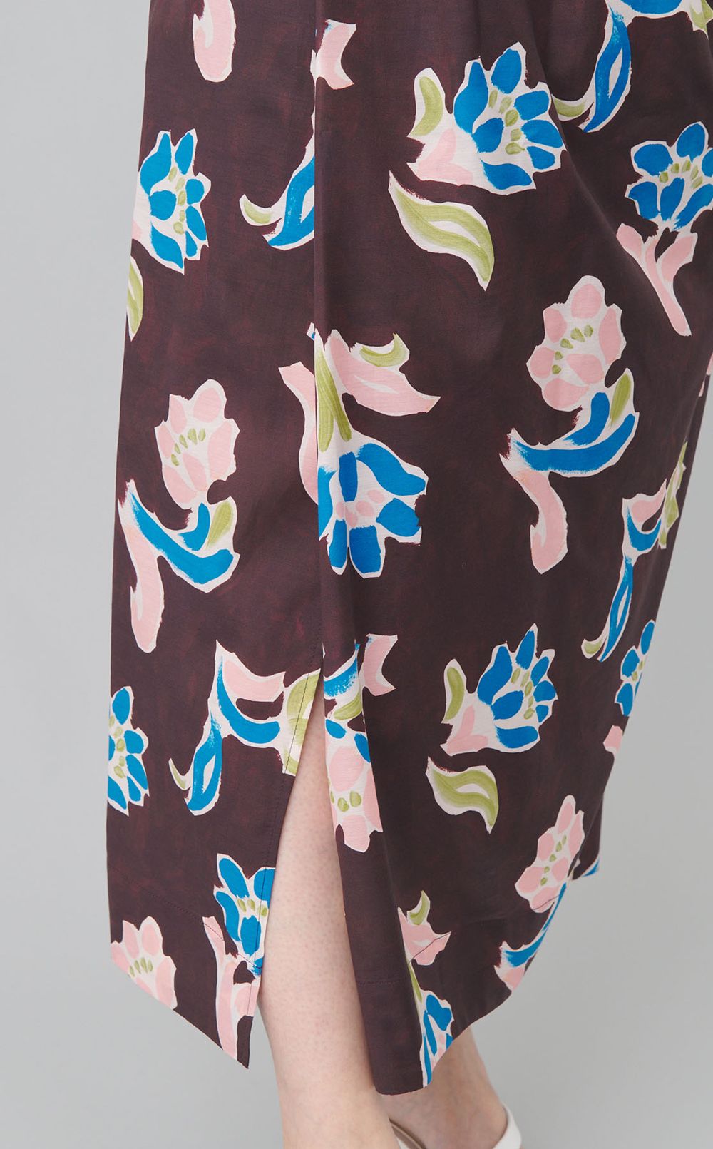 フラワーアシメトリーギャザースカート