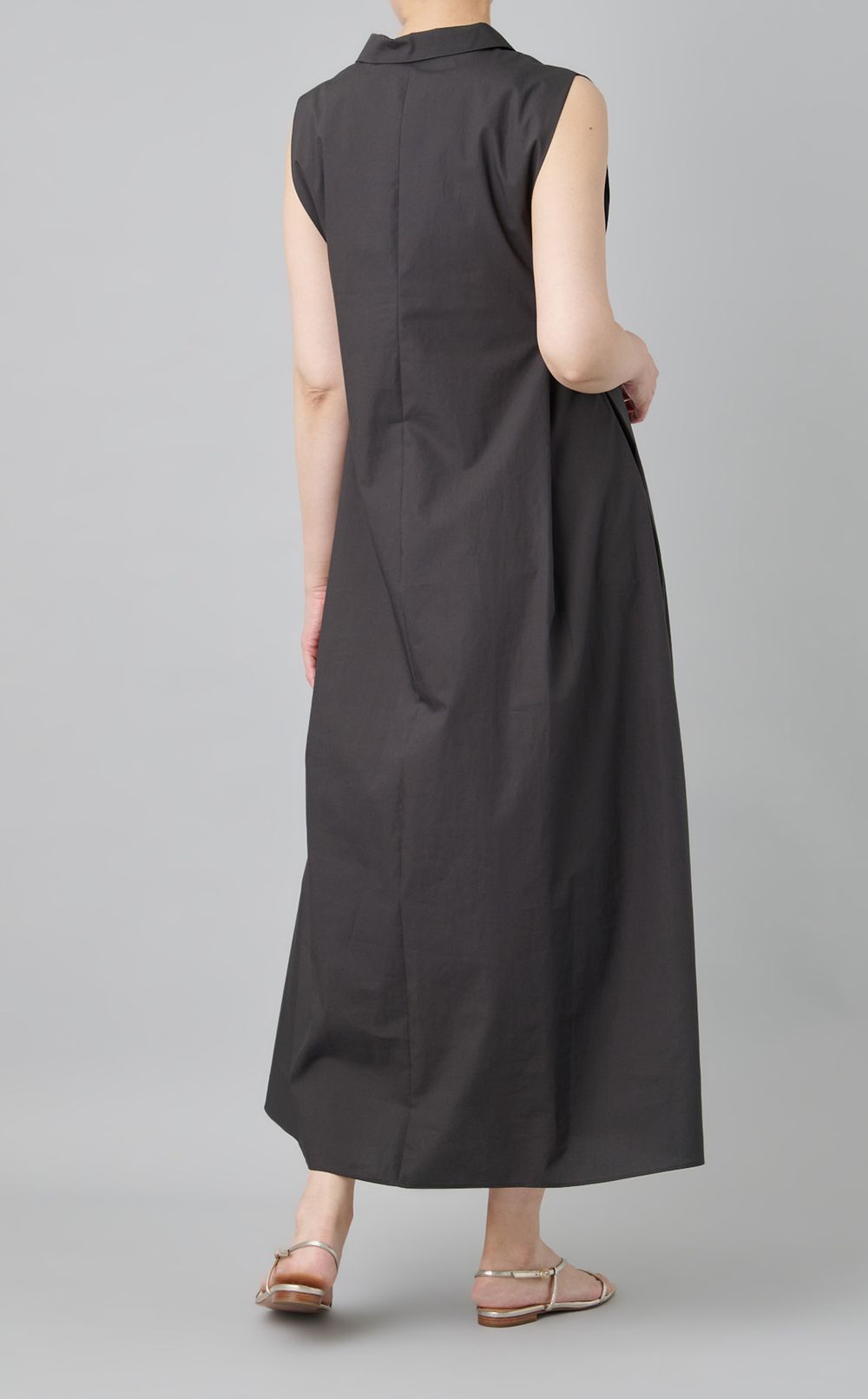 コットンスキッパーカラーワンピース