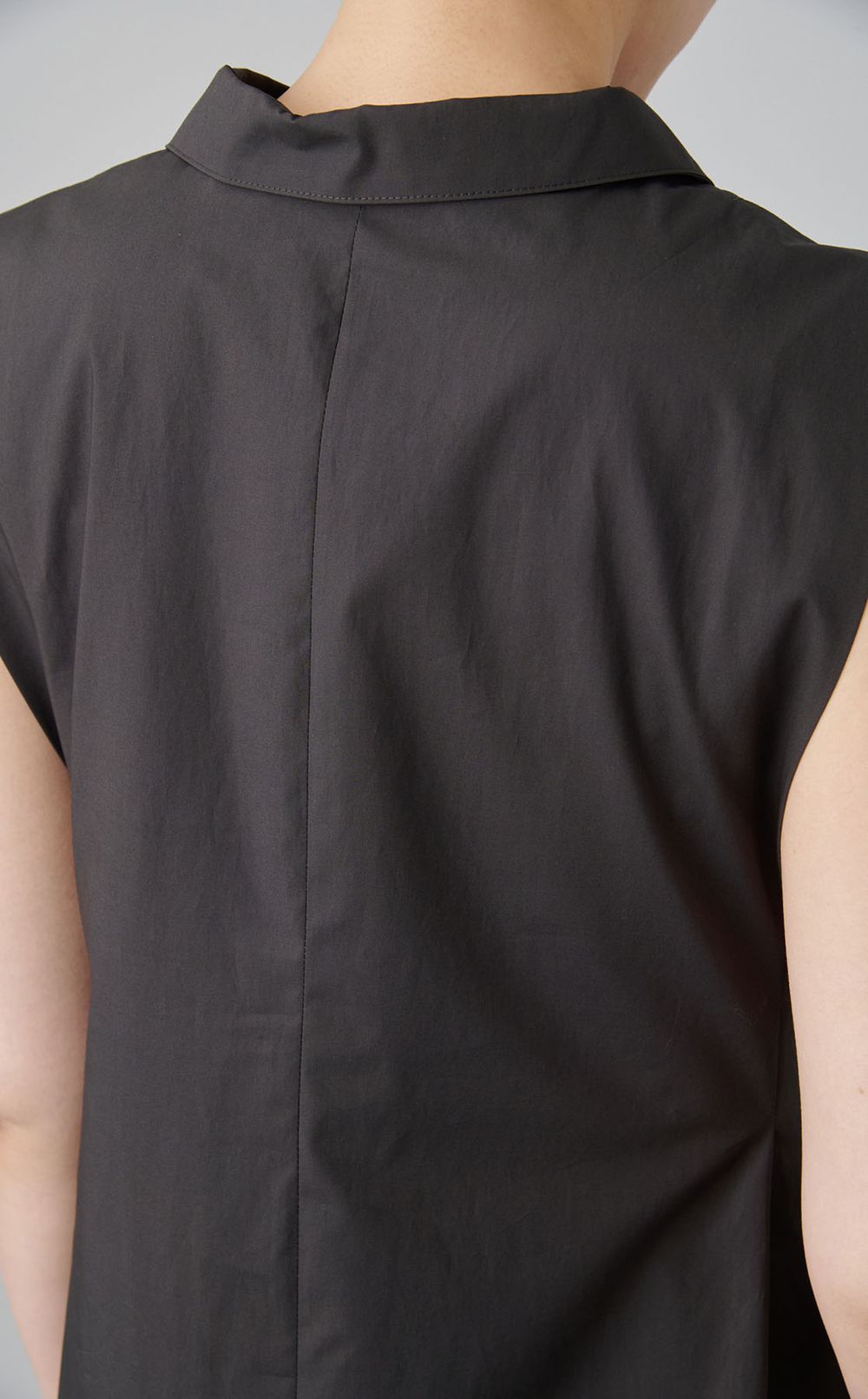 コットンスキッパーカラーワンピース