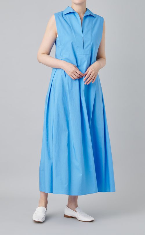 コットンスキッパーカラーワンピース