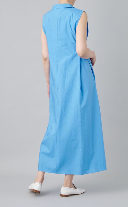 コットンスキッパーカラーワンピース