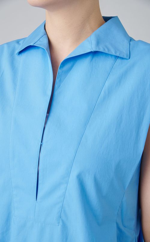 コットンスキッパーカラーワンピース