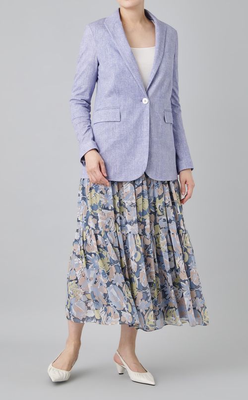 ヘリンボンナローラペルジャケット