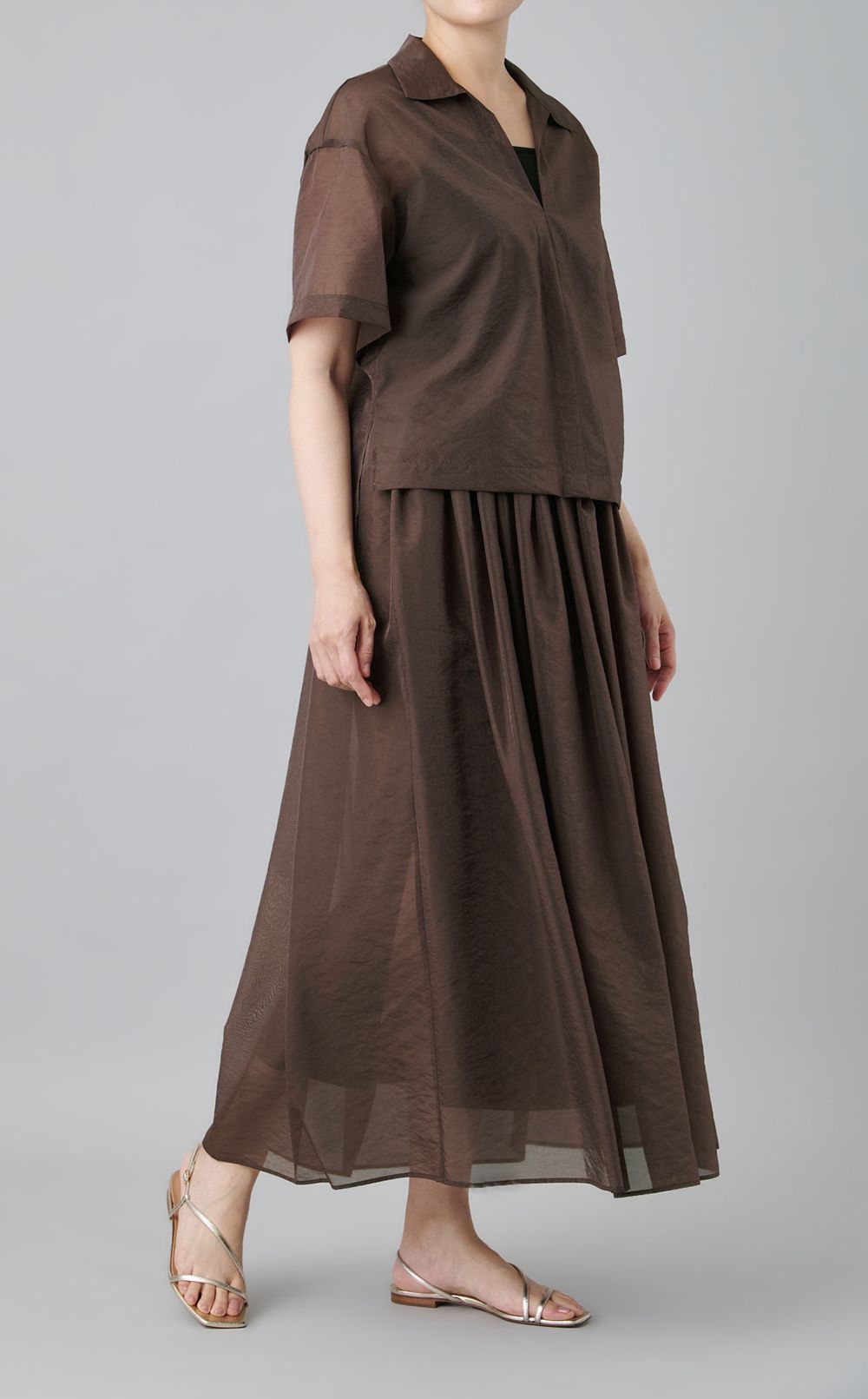 シアーオーガンジーシャツ