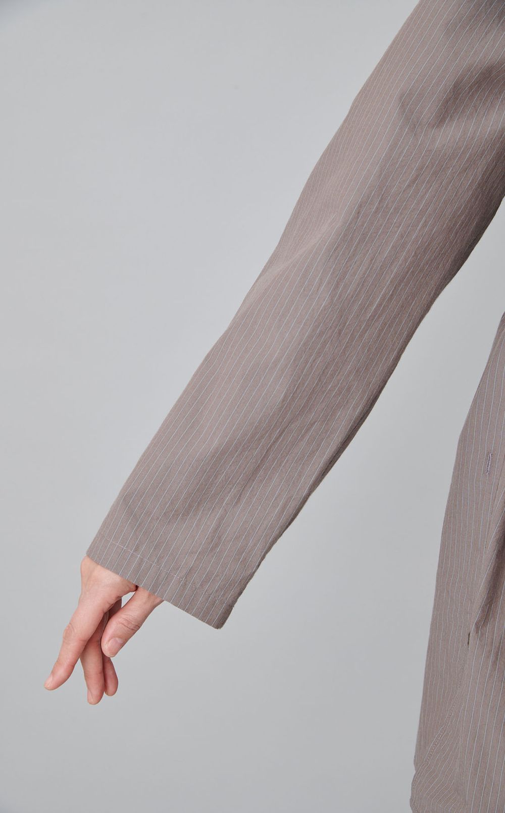 ストライプシャツミニワンピース