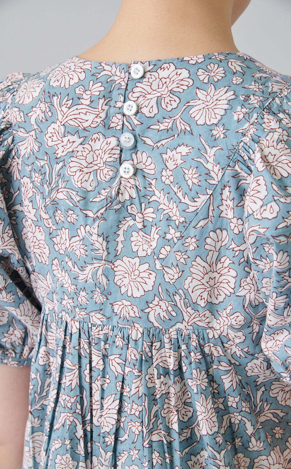 ストライプフラワーワンピース