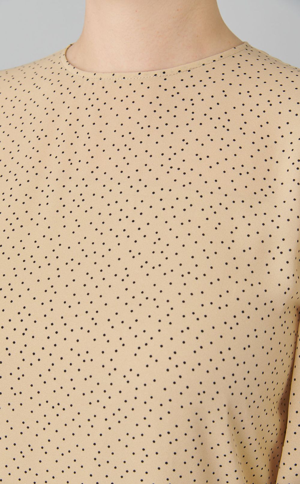 パフスリーブドットプリントワンピース