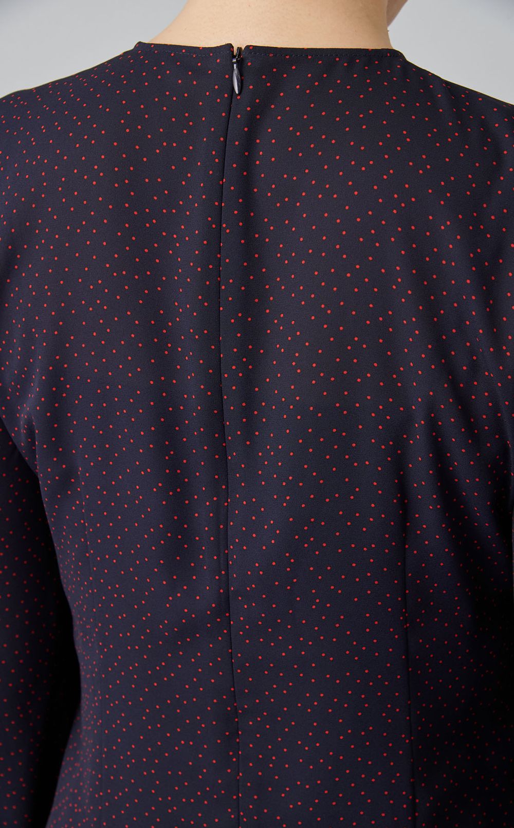 パフスリーブドットプリントワンピース