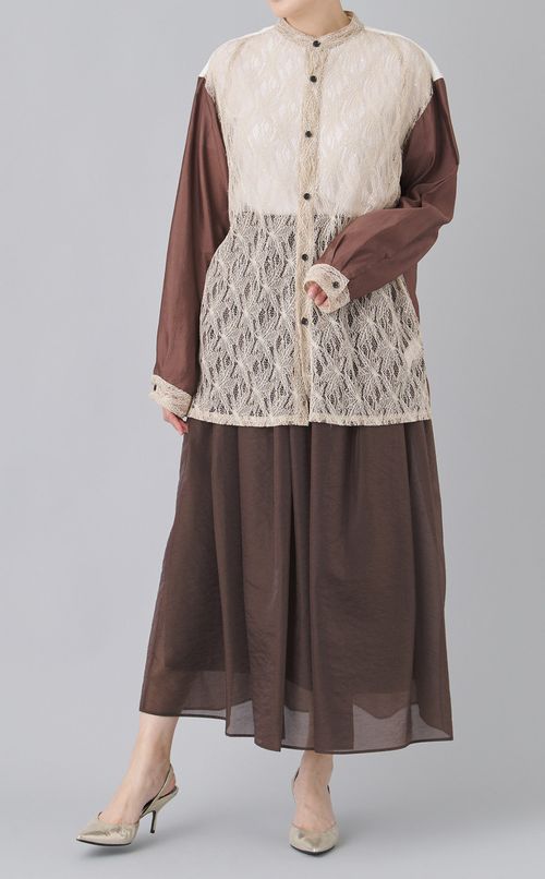 【reADdress】リメイクスタンドカラーシャツ