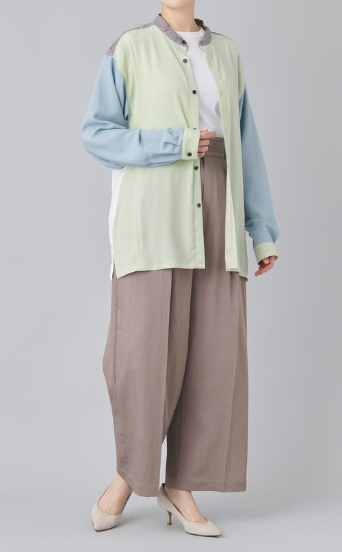 【reADdress】リメイクスタンドカラーシャツ