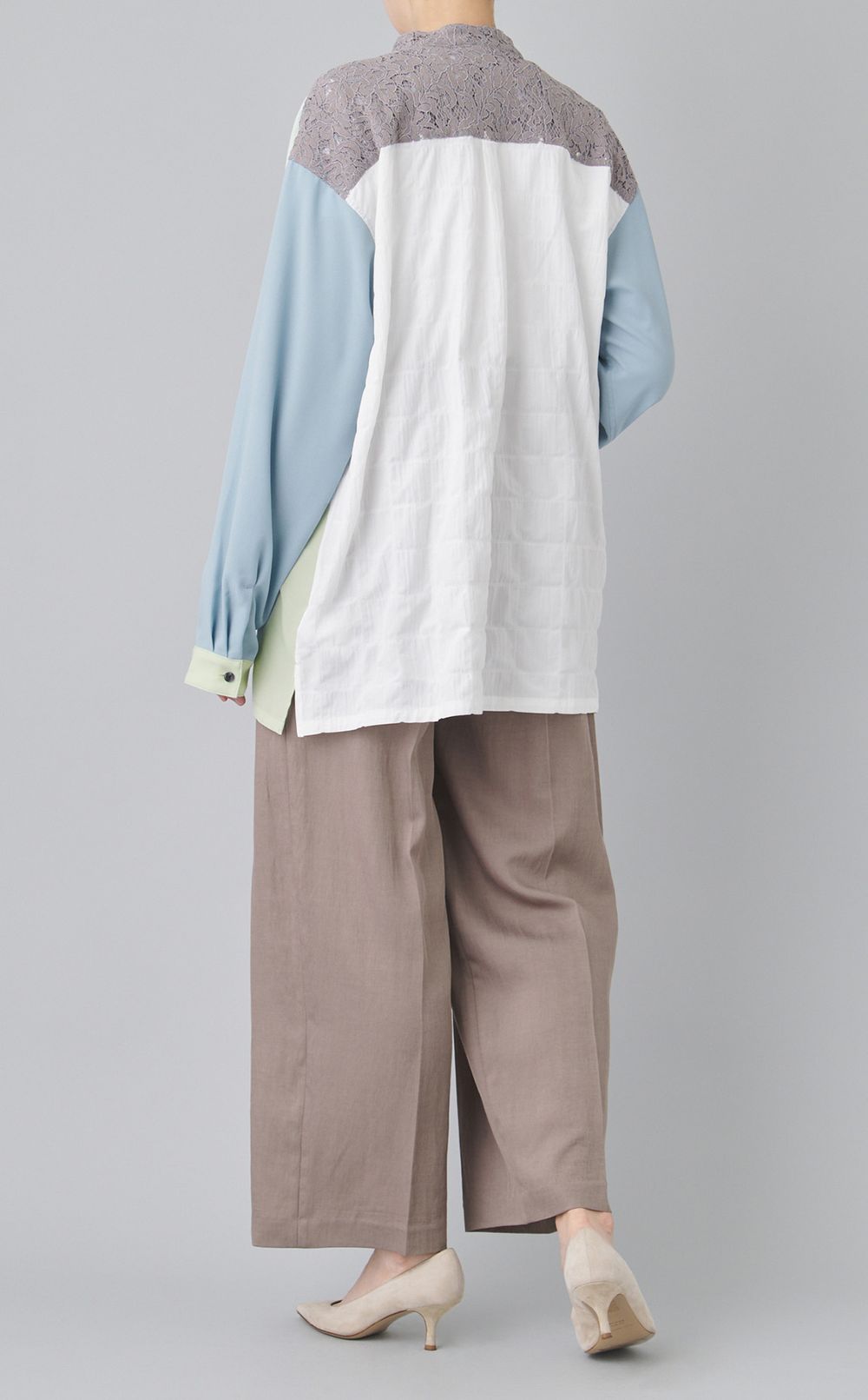 【reADdress】リメイクスタンドカラーシャツ