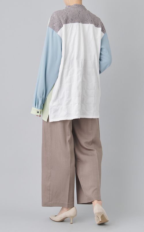 【reADdress】リメイクスタンドカラーシャツ