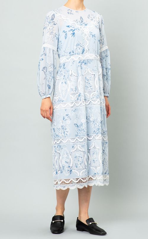 レースプリントワンピース