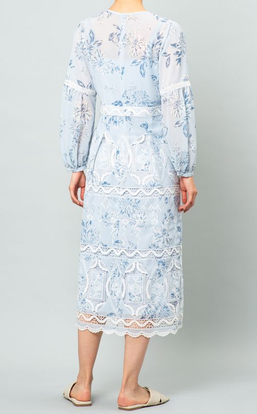 レースプリントワンピース