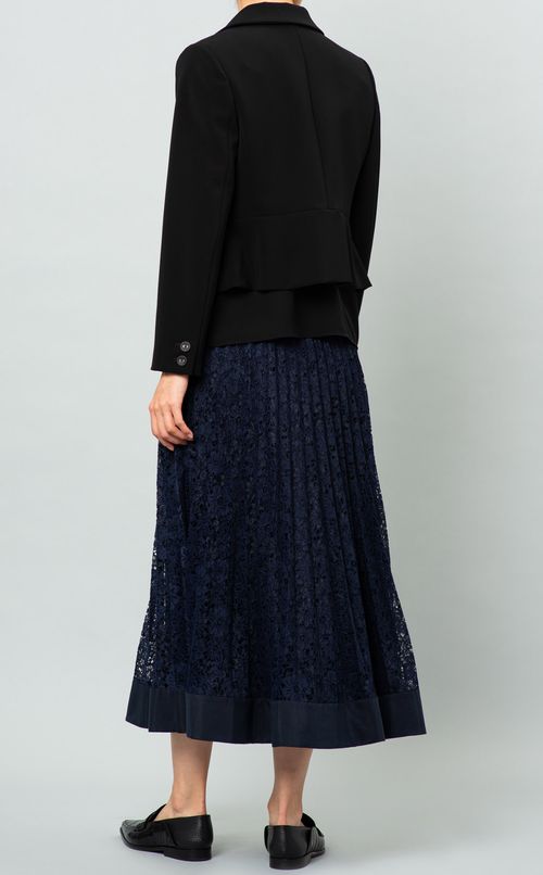 レースプリーツミディスカート