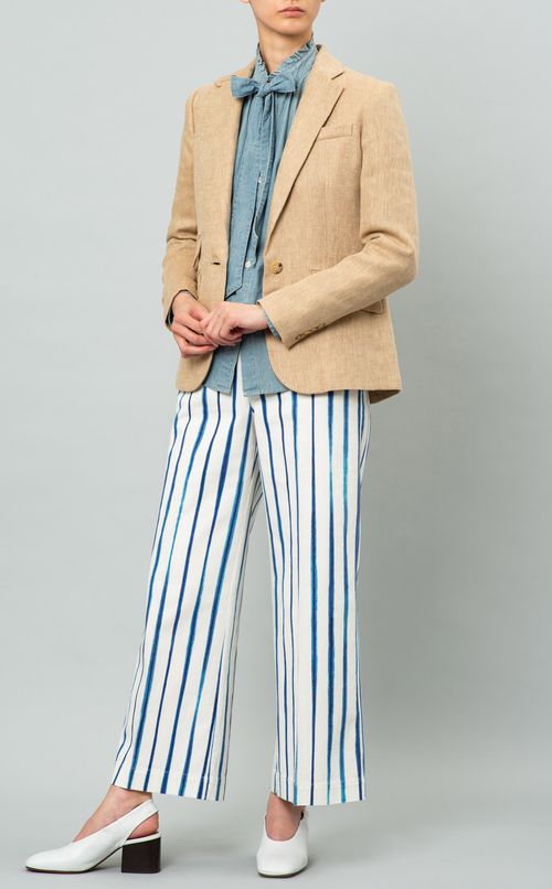 リネンヘリンボーンテーラードジャケット