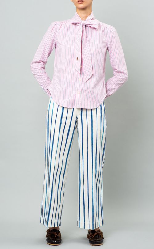 チョークストライプチノパンツ