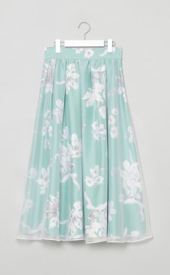 フラワープリントフレアスカート