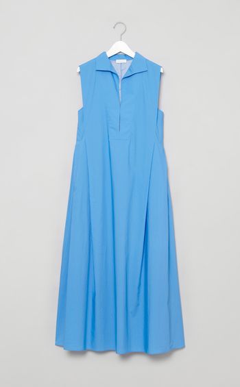 コットンスキッパーカラーワンピース