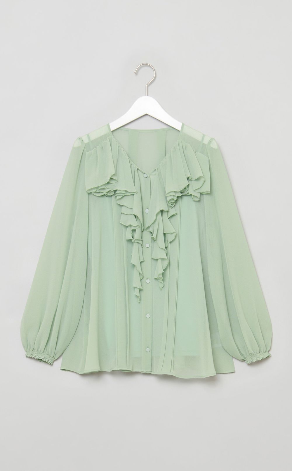 シフォンフリルブラウス