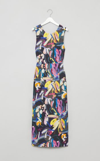 フラワーバッククロスワンピース