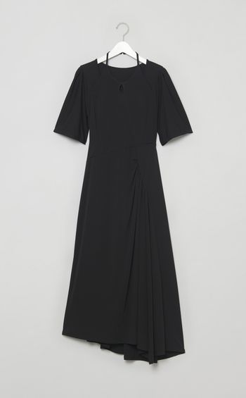 ドレープアシンメトリージャージードレス